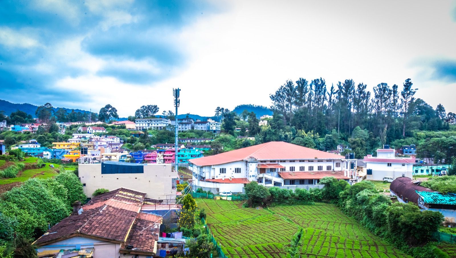 The view over Ooty from the Aakash balconies